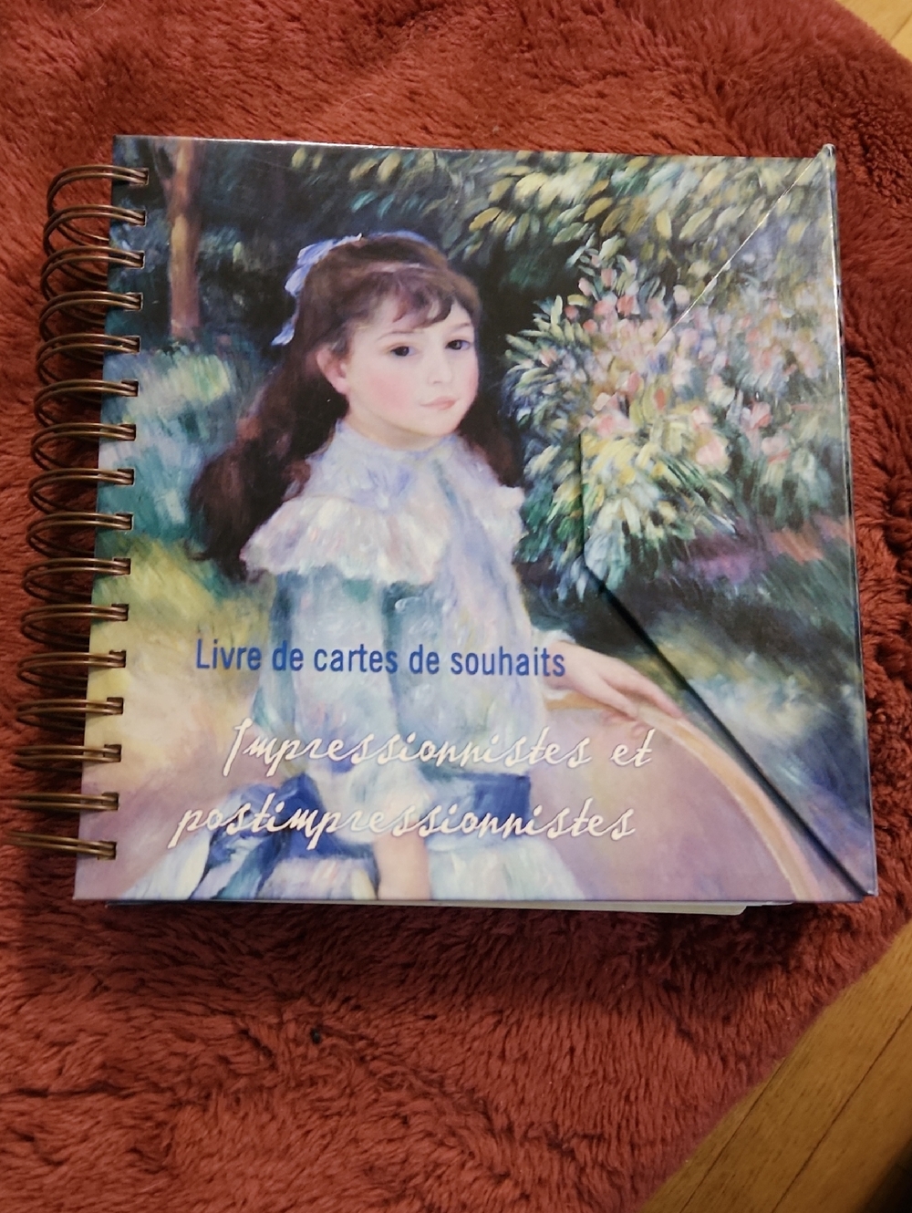 French Greeting Card Book with Impressionist Girl Artwork And Cards